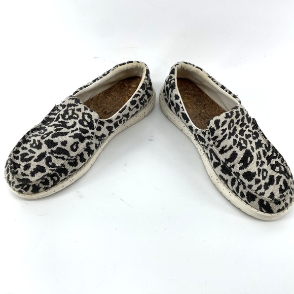 Hey Dude Women 7 Misty Woven Cheetah Slip On Comfort Loafers Animal Print - Picture 8 of 9